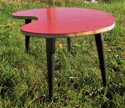 Retro Vintage Kidney Tripod Coffee Table Side Table Atomic Mid Century Modern