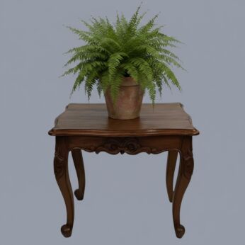 Vintage Louis XV Ornate Carved Wooden Small Side Occasional Plant Bonsai Table
