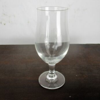 Hoegaarden Beer glass Belgian Brewery Tulip Glass Clear Label White Ale