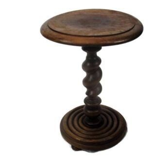 Small Barley Twist Wooden Side Display Table Pedestal Plant Stand 16.73"