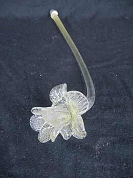 Venetian Murano Chandelier Part Stemmed Flower Art Glass Reclaimed Steampunk