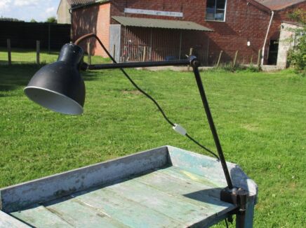 Vintage Industrial Desk Lamp Arm Light Steampunk Adjustable Working Mid Century