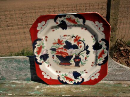 Vintage Imari Square Plate Japanese Dish Centerpiece Marked