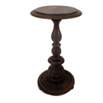 Hand Carved Wood Ornate Embossed Pedestal Display Bonsai Flower Plant Stand Gorgeous