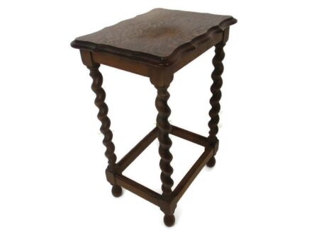Barley Twist Wooden Nesting Stacking Side Table Barn Country Style Mid Century