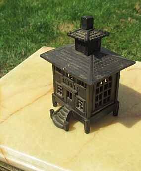 Vintage Miniature Brass Banque Bank French lovely