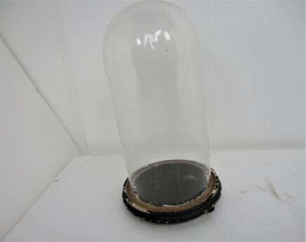 Vintage Round Hand Blown Glass Dome Globe Steampunk Display Doll Clock 13.77"