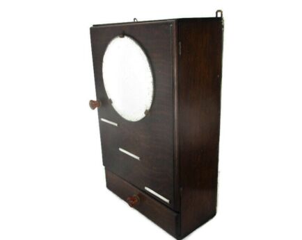 Bauhaus Wooden Apothecary Bathroom Medicine Wall Kitchen Cabinet Art Deco 1920s