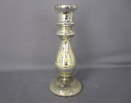 Antique Candle Holder French Antique Mercury Glass Candlestick Candle Stick 12.2"