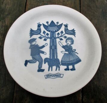 Small Decorative Plate Blue White Nunspeet Sphinx Maastricht Holland Folklore
