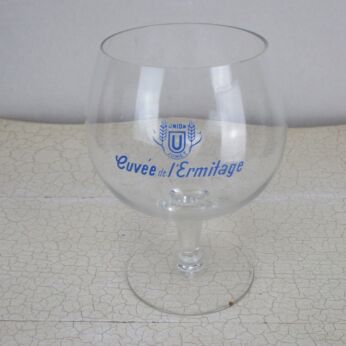Cuvée de l'ermitage Belgian Ale Stemmed Chalice Abbey Beer Glass Union Jumet