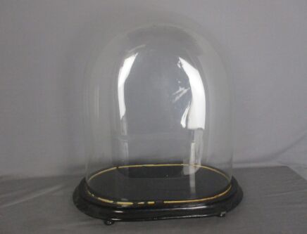 Antique Victorian Oval Hand Blown Glass Globe Dome Doll Clock 17.71" H 15.31' W!
