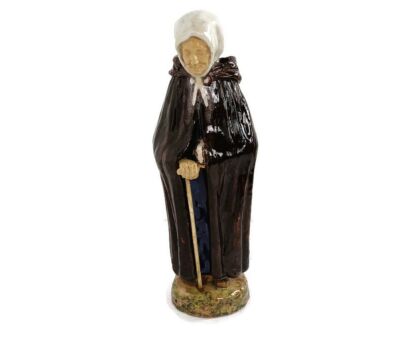 Old Lady Poterie Flamande Faience Flanders Pottery Glazed Large Collector hand Made