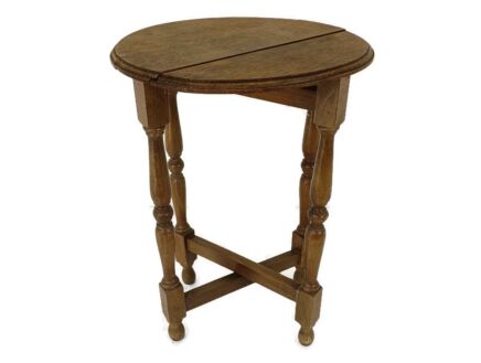 practical Wooden  Side Occasional Wine Coffee Table Pedestal foldable vintage