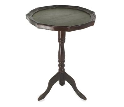 Edwardian Style Tripod Side Display Table Pedestal Plant Bonsai Stand Green Top vintage