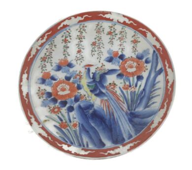 Imari Charger Plate Decorative Vintage Japanese Peacock beautiful 