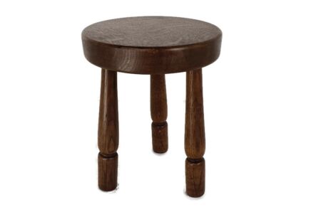 Milking stool, plant stand, stool, crutch, modernist, carved wood, vintage, French oak