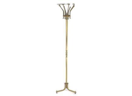Standing Hall Tree Coat Hallway Rack Brass Hollywood regency Italian Eyecatcher Modernist
