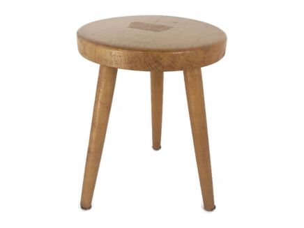 Milking stool, stool, pedestal, plant stand, vintage,    wood, funky, barn style small 