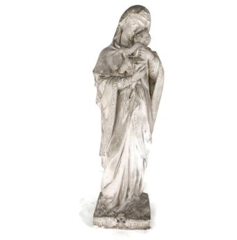 Statue Notre Dame De grace Plaster XL church chapel Our Lady of Grace Collector antique
