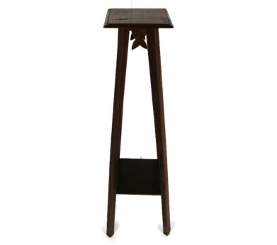 Art Nouveau Pedestal Table Plant Flower Stand Side Table 2 Tier Art Deco Barn Style