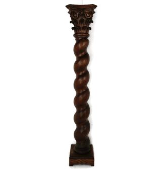 Exquisite Barley Twist  wooden Pillar Pedestal Display Side Occasional  Table Bonsai  Plant Stand  Stunning 