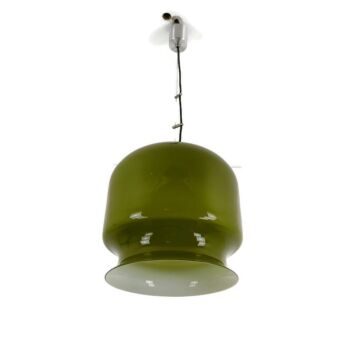 Mazzega Carlo Nason green Opaline Design Chandelier Pendant Italy Murano WOW Collector