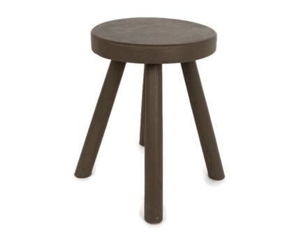 Vintage Hand Carved wood Tripod Milking Stool Pedestal  Table Pedestal Barn style
