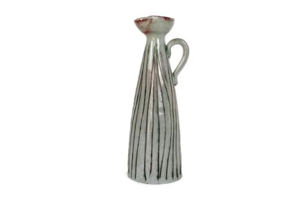 Funky Vase Pitcher Ewer Ceramic  Mid Century Modern Boch Keramic Marchal Stripes 