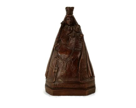 Black Madonna de la Sarte Virgin Mary Notre Dame Resin Polychrome Rare Collector