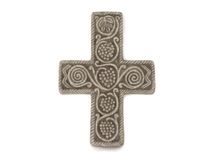 vintage hanging wall crucifix cross Stoneware, outside protection 