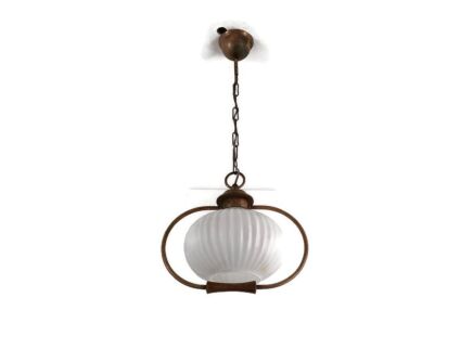 Danish Modernist  Chandelier Pendant Teak Brass Opaline Glass Atomic Louis Kalff 