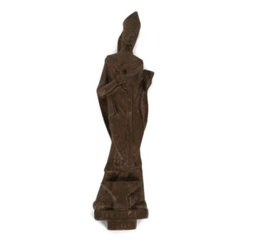 Statue Saint Eligius Elooi Patron Saint of Blacksmiths Gold and Silverversmiths Plaster wall hanging