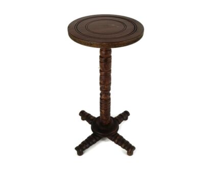 Vintage Hand carved Ornate Plant Stand Pedestal special Side table Barn style