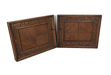 antique couple of door panels cabinet carved wood inlay beautiful architectural salvaged 