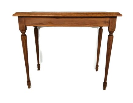 antique art deco wooden side occasional wine table pedestal barn farmhouse style