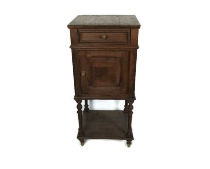 Antique Art Deco Art Nouveau Side Cabinet Table Nightstand End table wood two tier