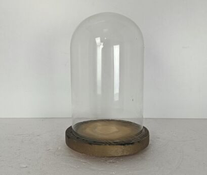 Small Antique Round Hand Blown Glass Dome Globe Steampunk Display Clock 11.88"