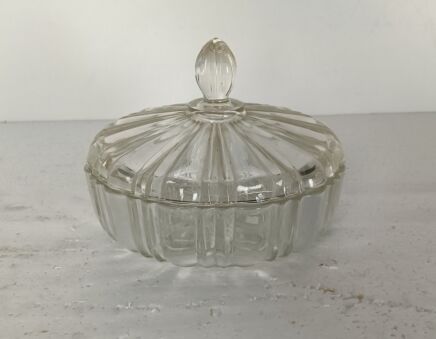 Lovely Candy Dish Jar Bowl lidded art glass art deco 