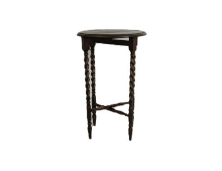 practical Barley twist Wood  Side Occasional Wine Coffee Table Pedestal foldable vintage