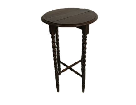 practical Barley twist Wood Side Occasional Wine Coffee Table vintage Pedestal foldable 