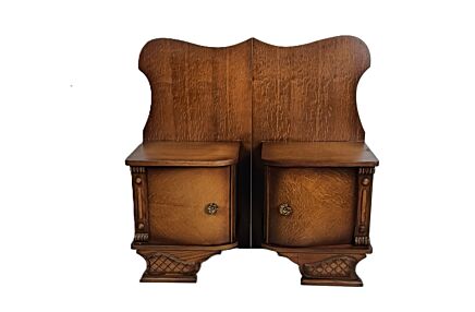 Pair Antique Jugendstil Nightstands wood End tables Vanity Cabinets bedroom cabinets art deco