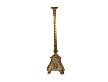 Antique Candle Holder Candle stick 19th century  Altar Church Carved Wood  WOW Large 