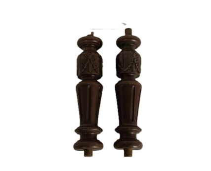 Pair of Antique Carved Ornate Wood Balusters