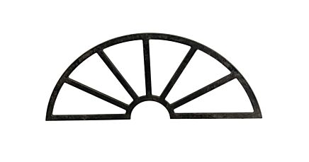 Antique Over Door Pediment Wood Large Green