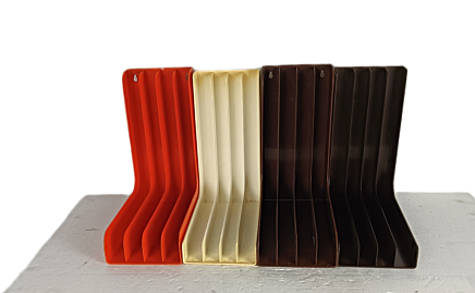 Set of 4 Vintage 1960s Plastic Record Holders