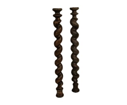 Antique Pair of Reclaimed Barley Twist Pillars