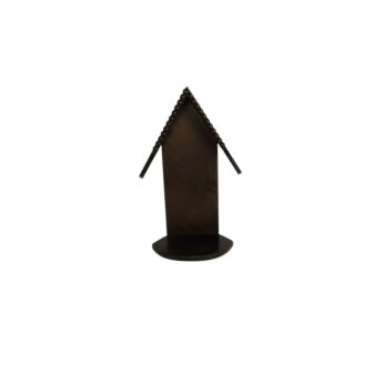 Vintage Carved Wooden Chapel Niche for Statue - Hobnails