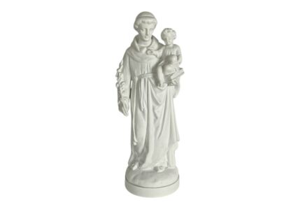 French Antique 1900 Bisque Porcelain Saint Anthony of Padua Statute marked L&M 