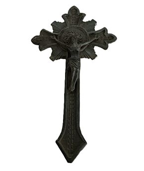 Antique Metal Hanging Crucifix